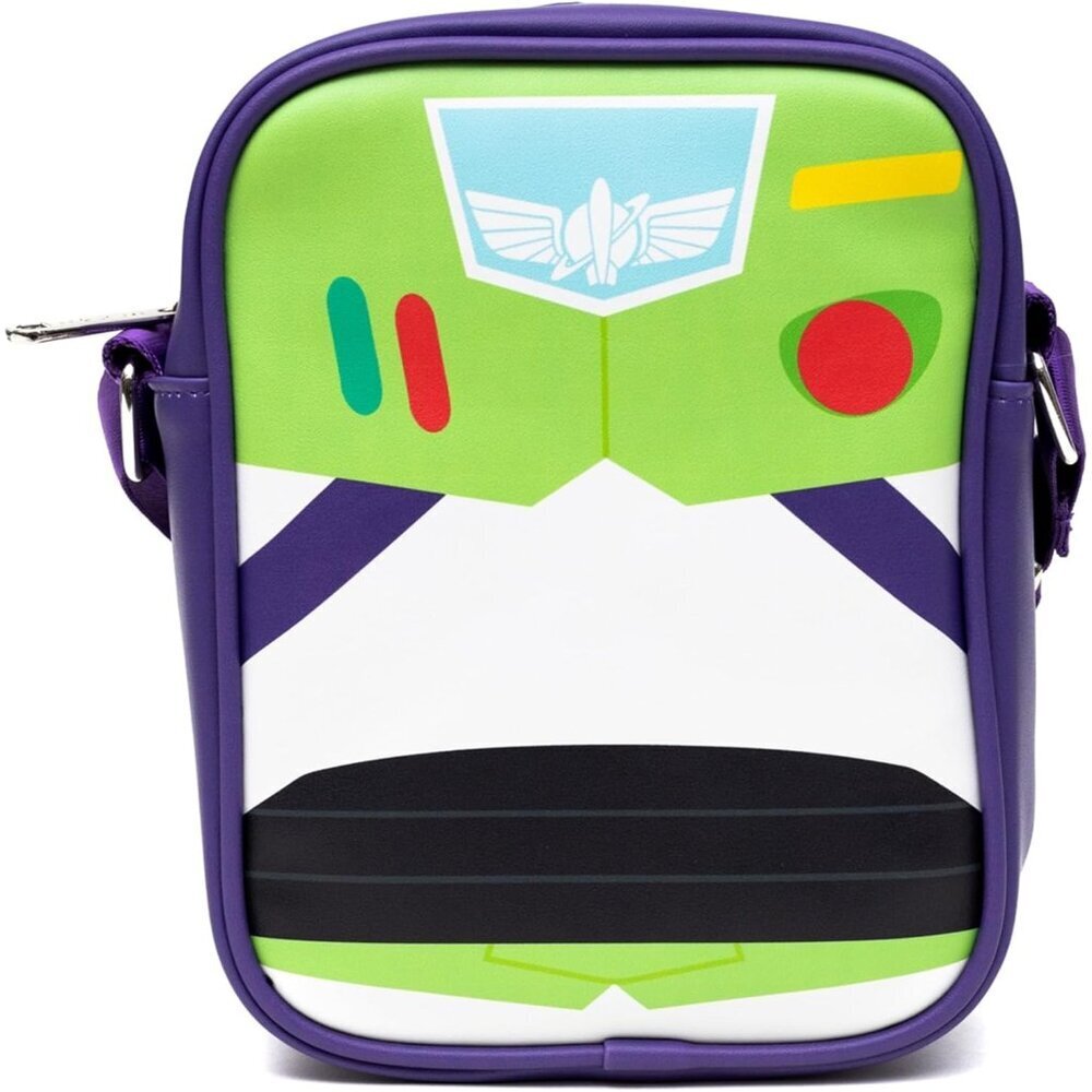 🆕 Buckle-Down Vegan Leather Crossbody Bag Women Purple AdjustableStrap Backpack